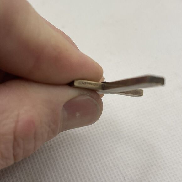 Antique 1/20 12K Gold Filled Cross Pendant with Stone LS - Picture 6 of 7